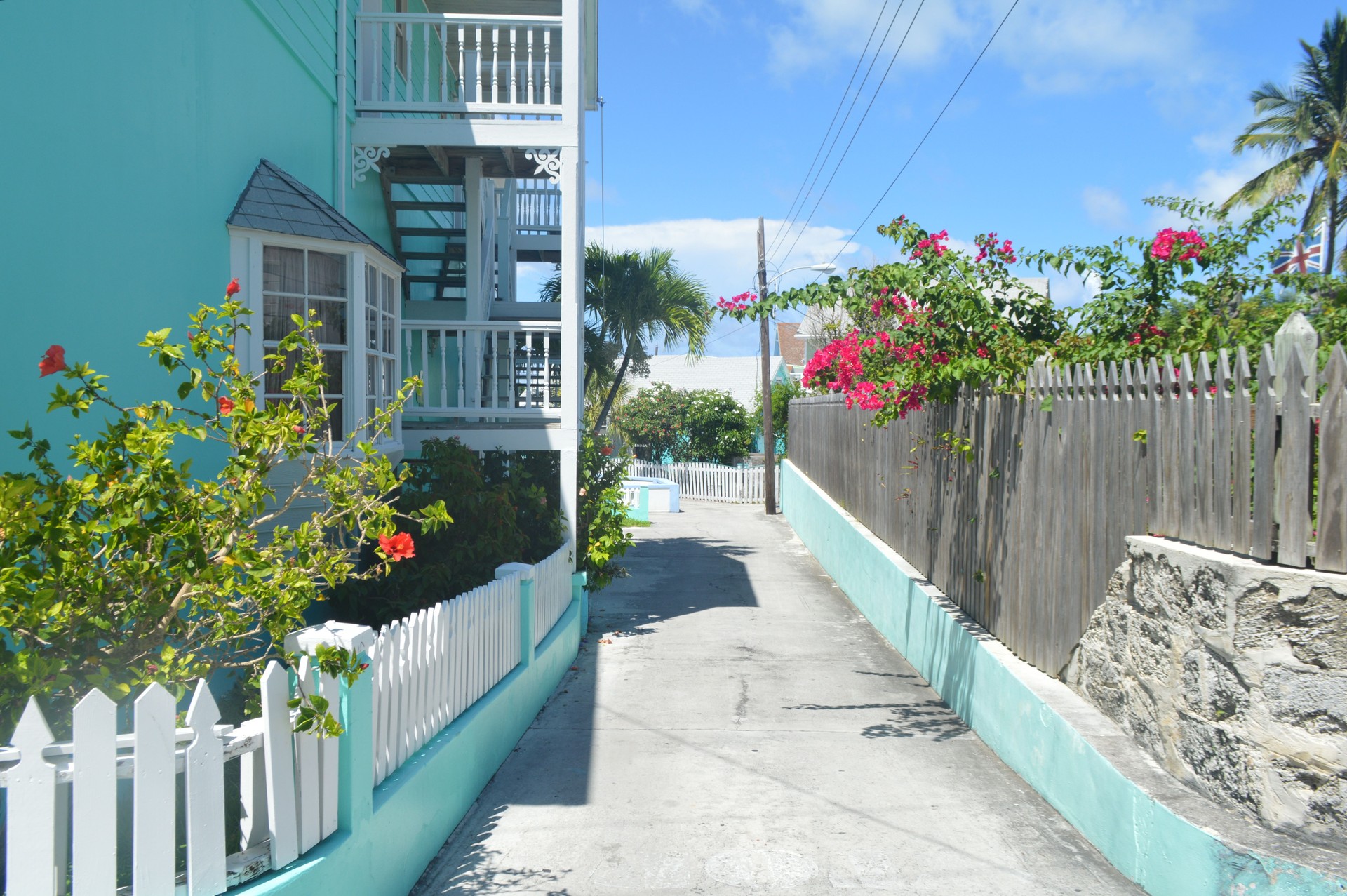 View of the loyalist village in green turtle cay, Bahamas